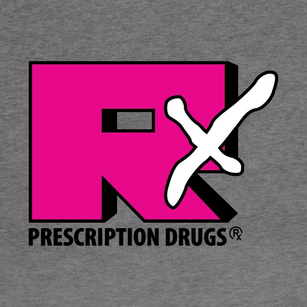 Rx Prescription Drugs Purple Retro Graphic by RxBlockhead